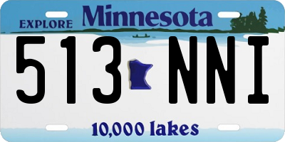 MN license plate 513NNI