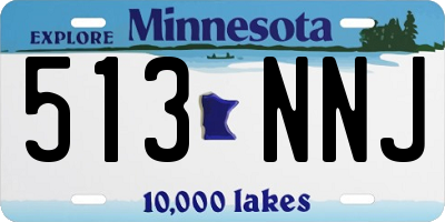 MN license plate 513NNJ