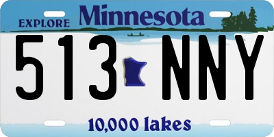 MN license plate 513NNY