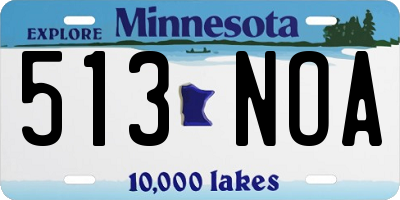 MN license plate 513NOA