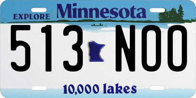 MN license plate 513NOO
