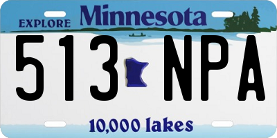 MN license plate 513NPA
