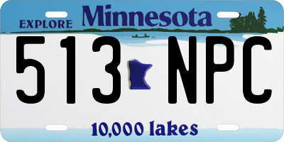 MN license plate 513NPC