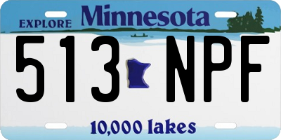 MN license plate 513NPF