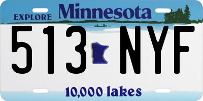 MN license plate 513NYF