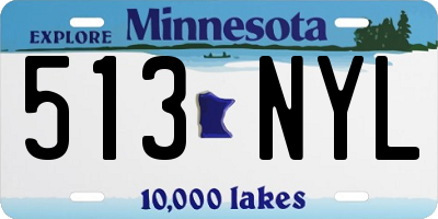 MN license plate 513NYL