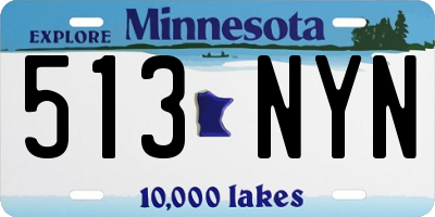 MN license plate 513NYN