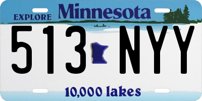MN license plate 513NYY