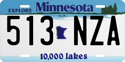 MN license plate 513NZA
