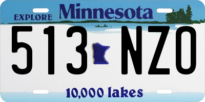 MN license plate 513NZO