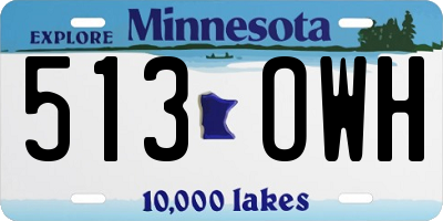 MN license plate 513OWH