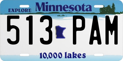 MN license plate 513PAM