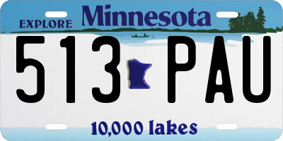 MN license plate 513PAU