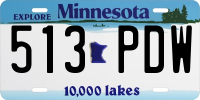 MN license plate 513PDW