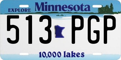 MN license plate 513PGP