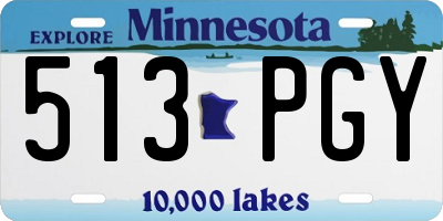 MN license plate 513PGY