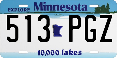 MN license plate 513PGZ