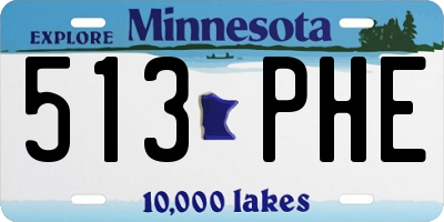 MN license plate 513PHE