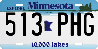 MN license plate 513PHG