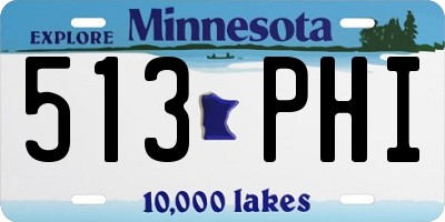 MN license plate 513PHI