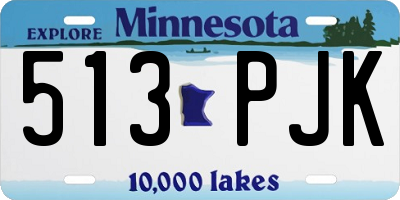 MN license plate 513PJK