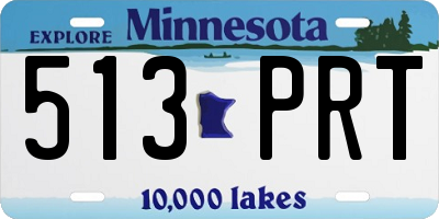 MN license plate 513PRT