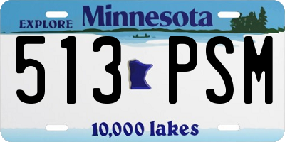 MN license plate 513PSM