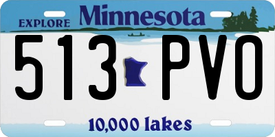 MN license plate 513PVO
