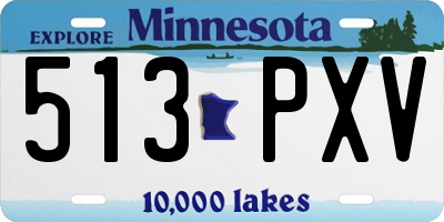 MN license plate 513PXV