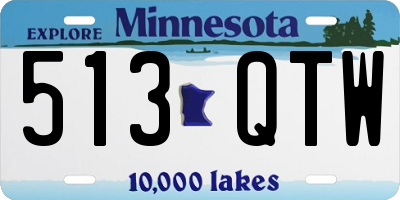 MN license plate 513QTW