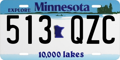 MN license plate 513QZC