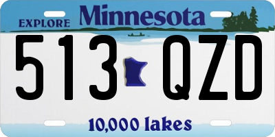 MN license plate 513QZD