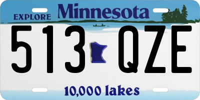 MN license plate 513QZE