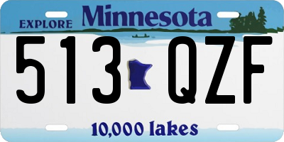 MN license plate 513QZF