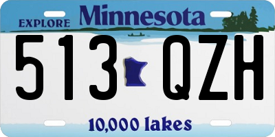 MN license plate 513QZH