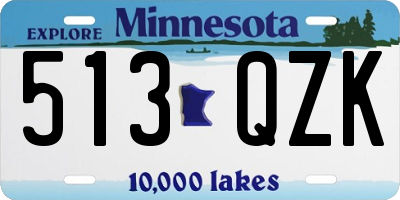 MN license plate 513QZK