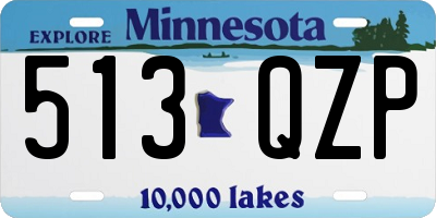 MN license plate 513QZP