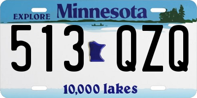 MN license plate 513QZQ