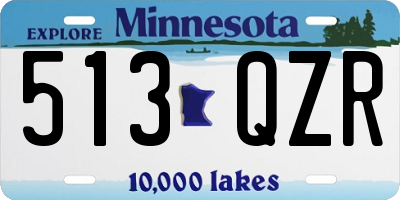MN license plate 513QZR