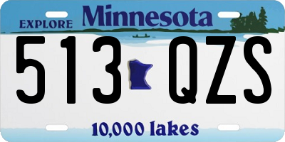 MN license plate 513QZS