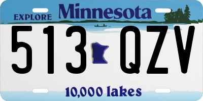 MN license plate 513QZV