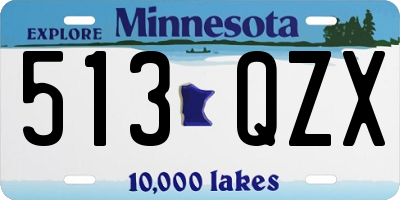 MN license plate 513QZX