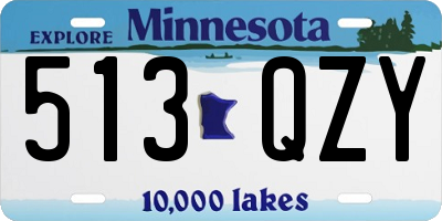 MN license plate 513QZY