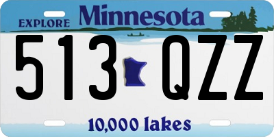 MN license plate 513QZZ