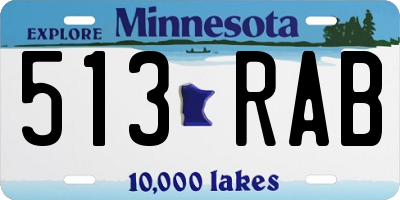 MN license plate 513RAB