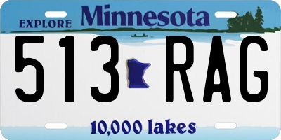 MN license plate 513RAG