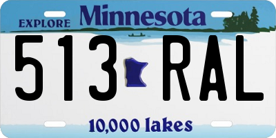 MN license plate 513RAL