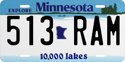 MN license plate 513RAM