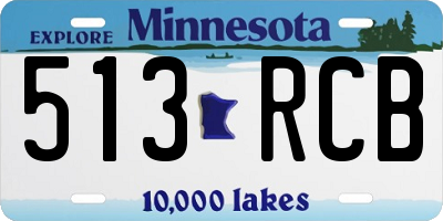 MN license plate 513RCB
