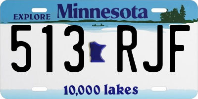 MN license plate 513RJF